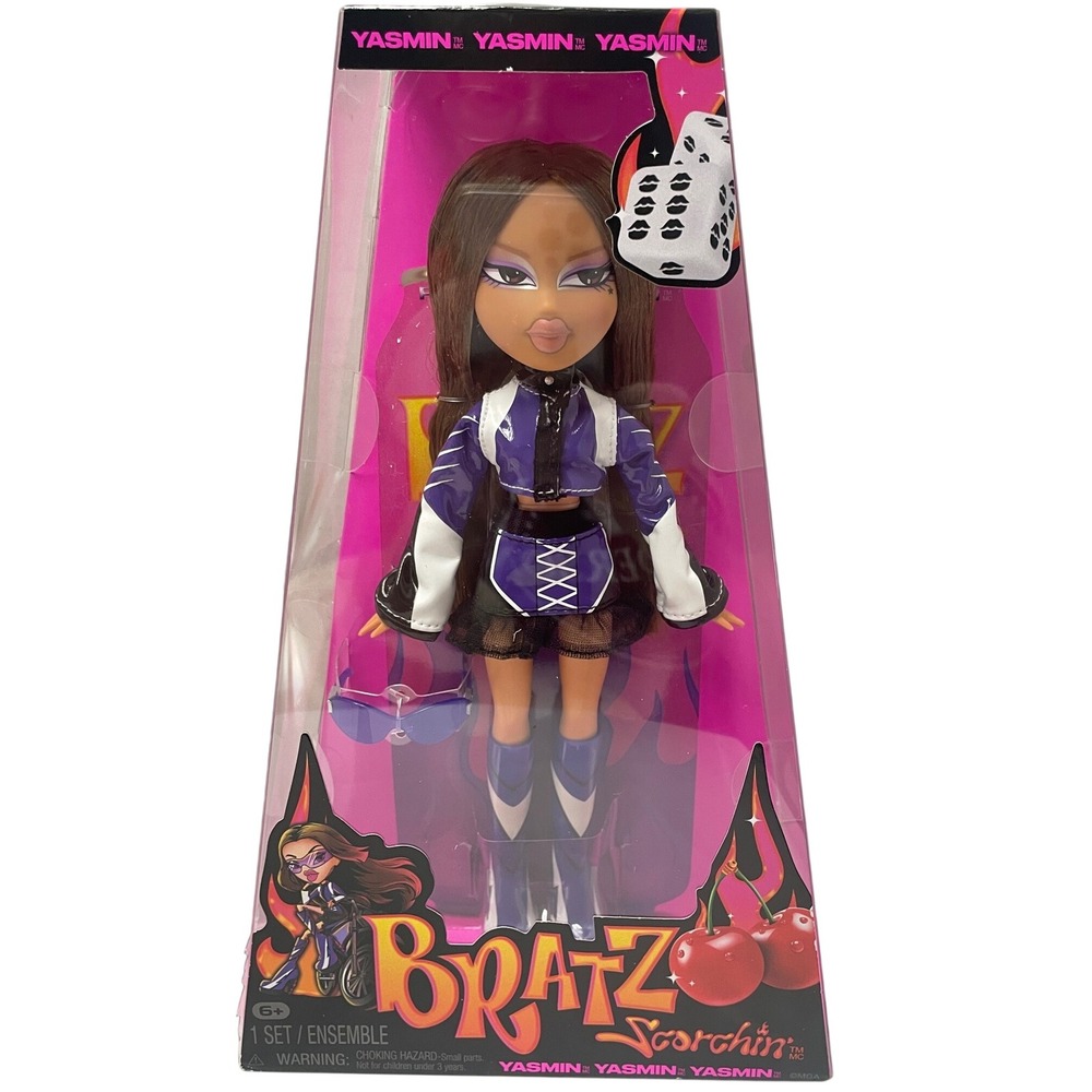 Bratz Scorchin Yasmin Doll Purple Biker Outfit MGA New In Box